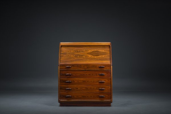 Rosewood Secretaire with Display Case from Dyrlund, 1960s-ZZH-1732020