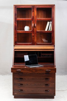 Rosewood Secretaire with Display Case from Dyrlund, 1960s-ZZH-685357