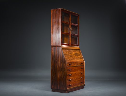 Rosewood Secretaire with Display Case from Dyrlund, 1960s-ZZH-1732020