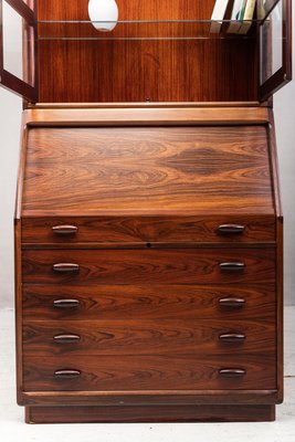 Rosewood Secretaire with Display Case from Dyrlund, 1960s-ZZH-685357