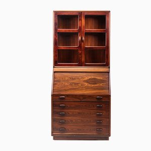 Rosewood Secretaire with Display Case from Dyrlund, 1960s-ZZH-685357