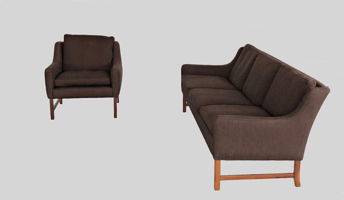 Rosewood Sofa and Lounge Chair by Vatne for Vatne Møbler, 1960s, Set of 2-VVO-1974114