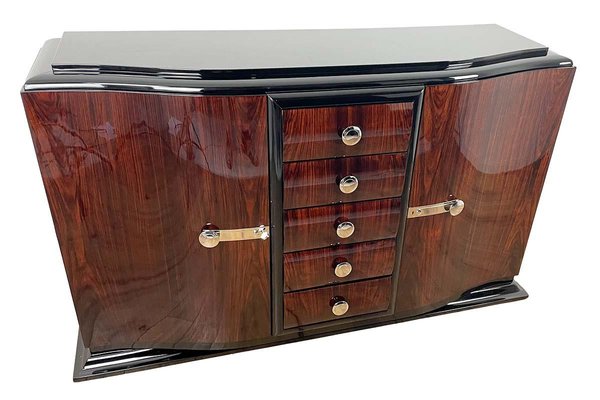 Rosewood Veneer and Chrome Fittings Sideboard, Paris, 1925-VMP-1382536