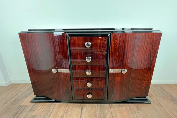 Rosewood Veneer and Chrome Fittings Sideboard, Paris, 1925-VMP-1382536