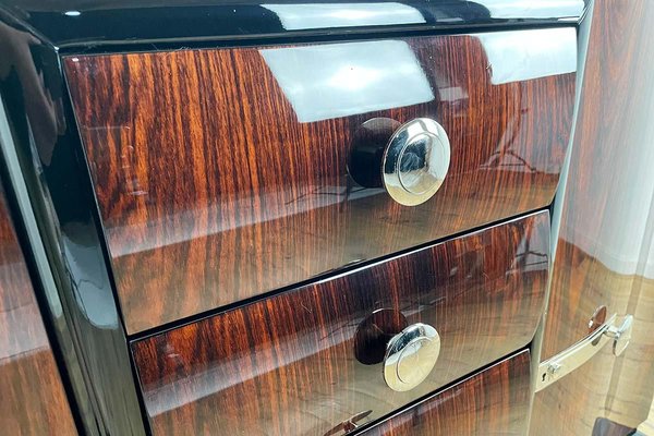 Rosewood Veneer and Chrome Fittings Sideboard, Paris, 1925-VMP-1382536