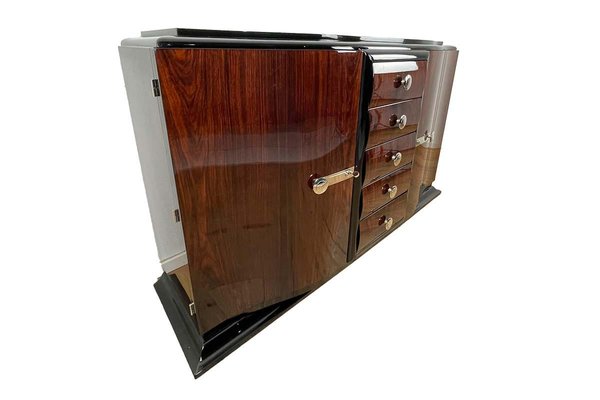 Rosewood Veneer and Chrome Fittings Sideboard, Paris, 1925-VMP-1382536