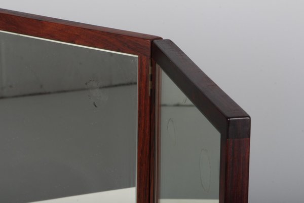 Rosewood Wall Mirror by Aksel Kjersgaard, Denmark, 1970s-HJB-1423387