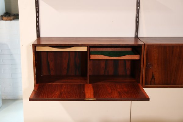 Rosewood Wall System by Kai Kristiansen, 1960s, Set of 9-BQ-2041530