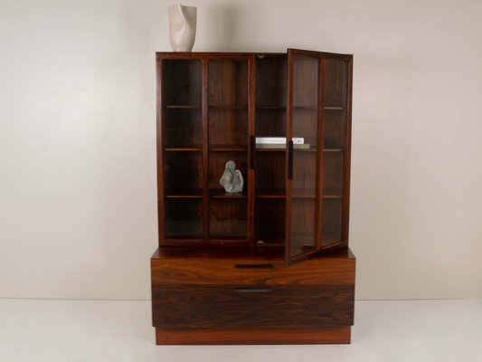 Rosewood Wall Unit by Ib Kofod-Larsen for Faarup Møbelfabrik, Denmark, 1960s-UQV-974943