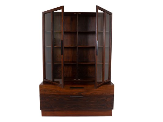 Rosewood Wall Unit by Ib Kofod-Larsen for Faarup Møbelfabrik, Denmark, 1960s-UQV-974943