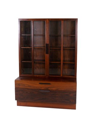 Rosewood Wall Unit by Ib Kofod-Larsen for Faarup Møbelfabrik, Denmark, 1960s-UQV-974943