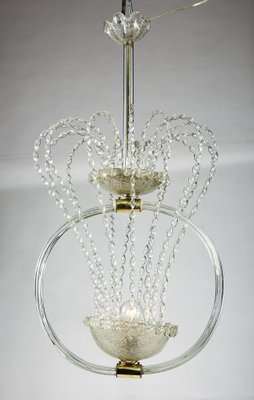 Rostrato Chandelier with Working Ascendant Spiral Decorations by Murano Barovier and Toso-RAQ-1304467