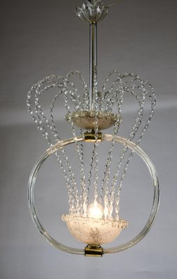 Rostrato Chandelier with Working Ascendant Spiral Decorations by Murano Barovier and Toso-RAQ-1304467