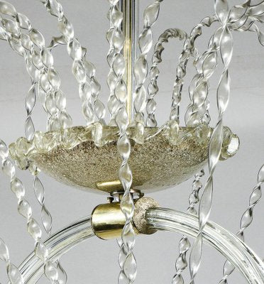 Rostrato Chandelier with Working Ascendant Spiral Decorations by Murano Barovier and Toso-RAQ-1304467