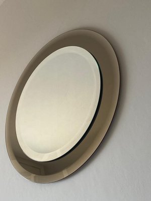 Round Beveled Crystal Mirror from Lupi Cristal Luxor, Italy, 1970s-OAQ-1417621