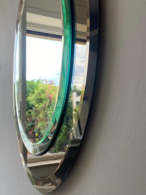 Round Beveled Crystal Mirror from Lupi Cristal Luxor, Italy, 1970s-OAQ-1417621