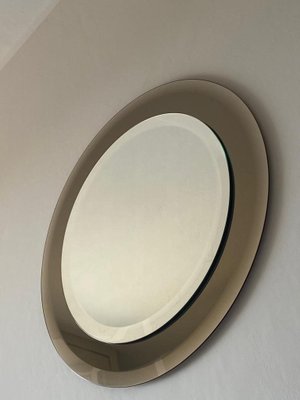 Round Beveled Crystal Mirror from Lupi Cristal Luxor, Italy, 1970s-OAQ-1417621