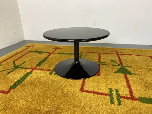 Round Black Side Coffee Table by Pierre Paulin for Artifort, 1970s-DE-1747087