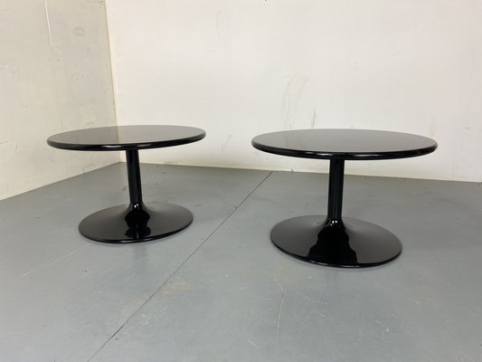 Round Black Side Coffee Table by Pierre Paulin for Artifort, 1970s-DE-1747087