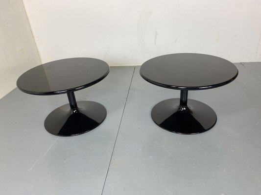 Round Black Side Coffee Table by Pierre Paulin for Artifort, 1970s-DE-1747087