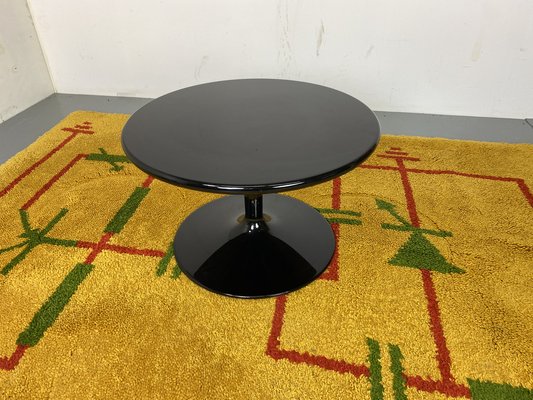 Round Black Side Coffee Table by Pierre Paulin for Artifort, 1970s-DE-1747087