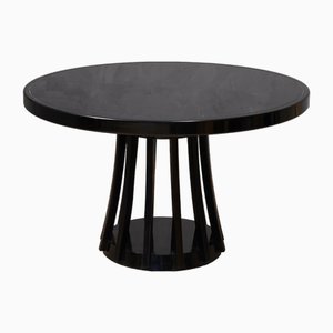 Round Black Wood Dinning Table by Angelo Mangiarotti, 1970-UH-1737084