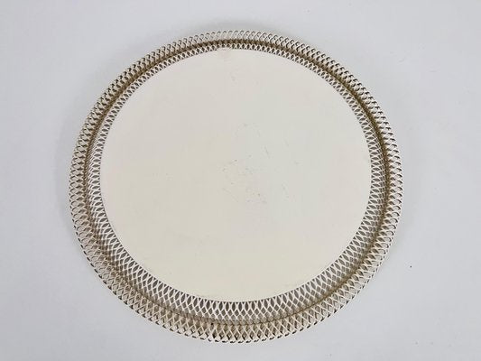 Round Brass Framed Wall Mirror, Italy, 1960s-PUK-1416524