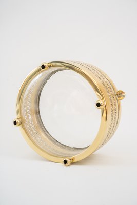 Round Brass & Glass Cookie Box, Vienna, 1920s-SPD-1017484