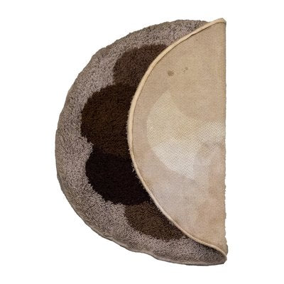 Round Brown Flower Rug from Desso, 1970s-XMR-1417594