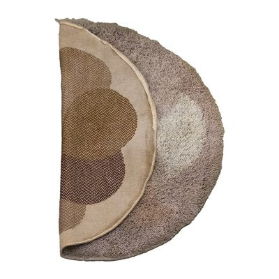 Round Brown Flower Rug from Desso, 1970s-XMR-1417594