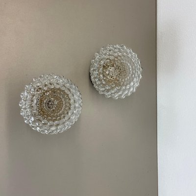 Round Bubble Glass Wall Lights in the style of Tynell, France, 1950s, Set of 2-QZ-1706130