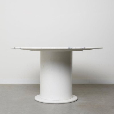 Round Carrara Marble Dining Table, 1970s-TWF-1813369