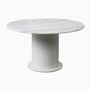 Round Carrara Marble Dining Table, 1970s-TWF-1813369