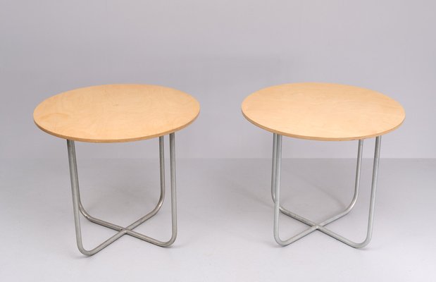 Round Center or Dining Tables attributed to Gispen, Holland, 1960s, Set of 2-GCG-1824430