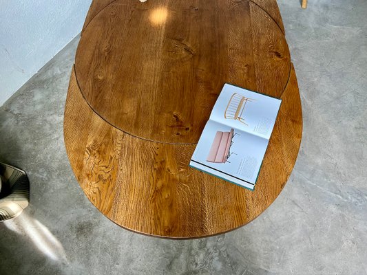 Round Coffee Table in Oak by Pierre Chapo, 1950s-WKI-2023682