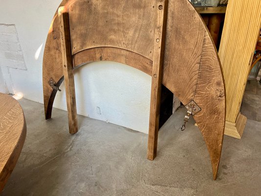 Round Coffee Table in Oak by Pierre Chapo, 1950s-WKI-2023682