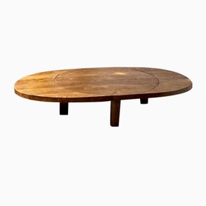 Round Coffee Table in Oak by Pierre Chapo, 1950s-WKI-2023682