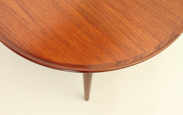 Round Coffee Table in Teak Wood by Bc Møbler, Denmark, 1960s-UB-1818673