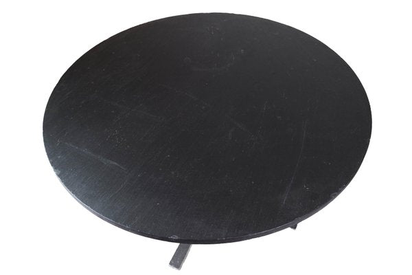 Round Coffee Table with Black Slate Plate by Sigurd Ressell Falcon-UY-999269