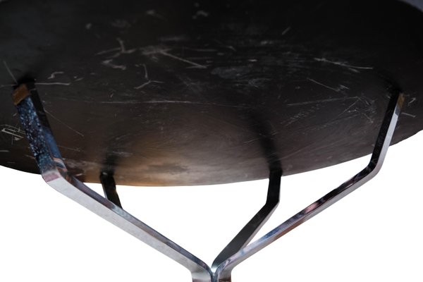 Round Coffee Table with Black Slate Plate by Sigurd Ressell Falcon-UY-999269