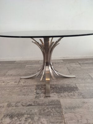 Round Dining Table by Maria Pergay, France, 1970s-WBX-1289946