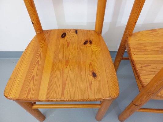 Round Dining Table & Chairs in Pine, 1970s, Set of 5-AHO-1736964