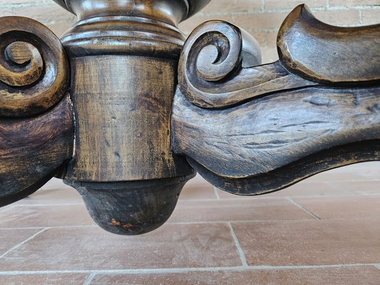 Round Extendable Dining Table in Burl Walnut, Italy, 1930s-ZUW-1799594