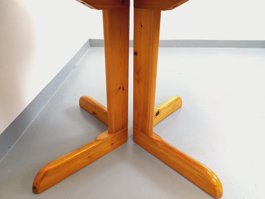 Round Extendable Pine Table, 1970s-AHO-1811738