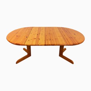 Round Extendable Pine Table, 1970s-AHO-1811738