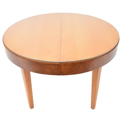 Round Folding Dining Table by Jindrich Halabala, Czechoslovakia, 1950s-TZ-838907