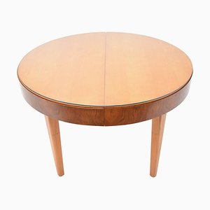 Round Folding Dining Table by Jindrich Halabala, Czechoslovakia, 1950s-TZ-838907