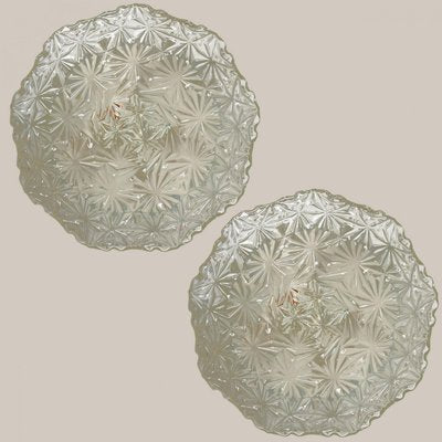 Round Glass Wall Lights in style of Helena Tynell, 1960s-VDW-2022214