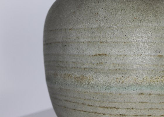 Round Gray Vase in Stoneware by Carlo Zauli, 1960s-IVC-1176259