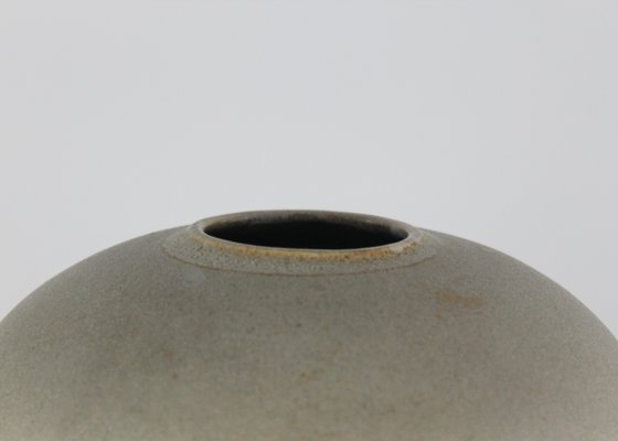 Round Gray Vase in Stoneware by Carlo Zauli, 1960s-IVC-1176259